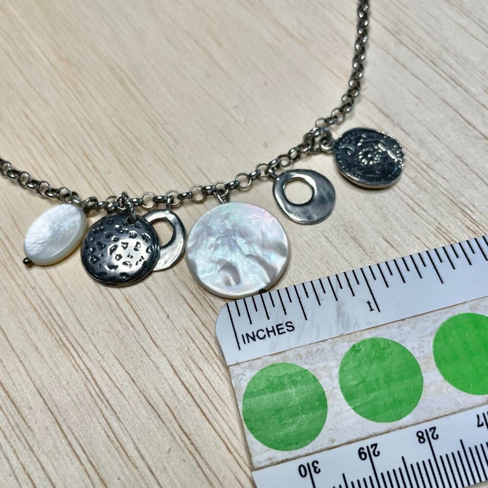 Silpada Sterling Silver and Mother of Pearl Charm Necklace N1830 - Picture 4 of 4